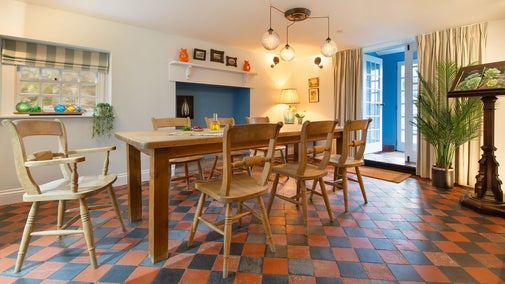 The dining room at Rhossili Old Rectory, South Wales